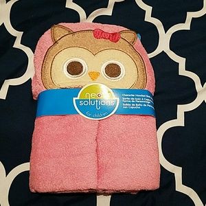 New Owl Hooded Towel fir baby girl